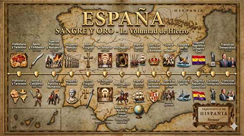 infografia de la historia de españa time line