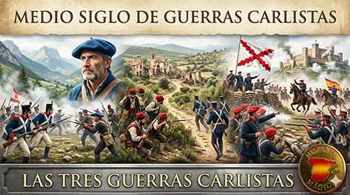 Las tres guerras carlistas: la España que se rompió durante medio siglo.